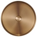 AURUM umywalka ze stali nierdzewnej, średnica 38 cm, z korkiem, miedź mat