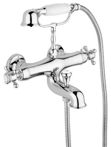 SASSARI bateria wannowa naścienna, termostatyczna, chrom