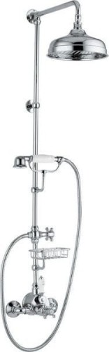SASSARI zestaw prysznicowy z baterią termostat. wys. 1250mm, chrom