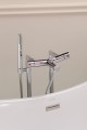 AIRTECH bateria wannowa naścienna, chrom