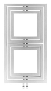 DUPOLI grzejnik 600x1110mm, 556 W, srebrny z teksturą