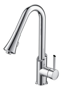 VOGUE bateria kuchenna z wysuwanym prysznicem, chrom