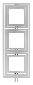TRIPOLI grzejnik 600x1620mm, 741 W, srebrny ze strukturą