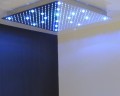 SLIM deszczownia z oświetleniem LED RGB, 300x300mm, stal nierdzewna