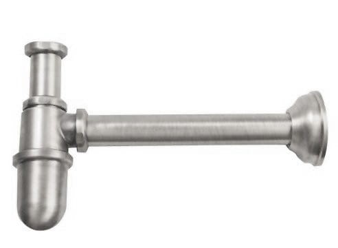 RETRO Syfon umywalkowy 5/4", odpływ 32mm, nikiel szczotkowany