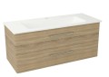 PURA szafka umywalkowa, 2x szuflada117x50,5x48,3cm, dąb starmood