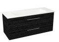 PURA szafka umywalkowa, 2x szuflada 117x50,5x48,3cm, graphite line