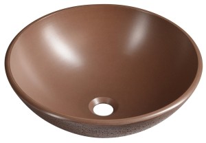 FORMIGO umywalka betonowa, średnica 41 cm, ceglana