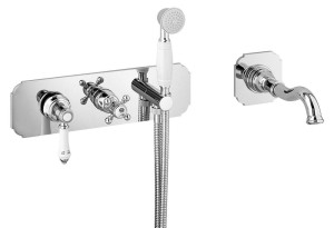 VIENNA bateria wannowa podtynkowa, kompletna, 2 wyjścia, chrom