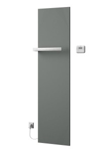 ELION grzejnik elektryczny z termostatem 456x1765 mm, 600 W, srebrny metalik