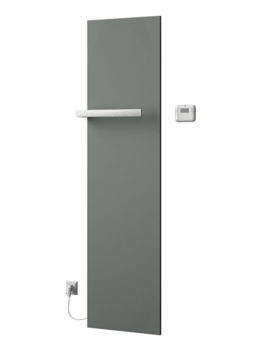 ELION grzejnik elektryczny z termostatem 456x1765 mm, 600 W, srebrny metalik