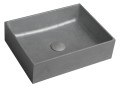 FORMIGO umywalka betonowa, 47,5x14x36,5 cm, srebrny