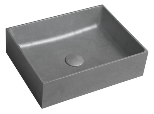 FORMIGO umywalka betonowa, 47,5x14x36,5 cm, srebrny