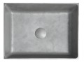 FORMIGO umywalka betonowa, 47,5x14x36,5 cm, srebrny