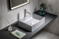 FORMIGO umywalka betonowa, 47,5x14x36,5 cm, srebrny