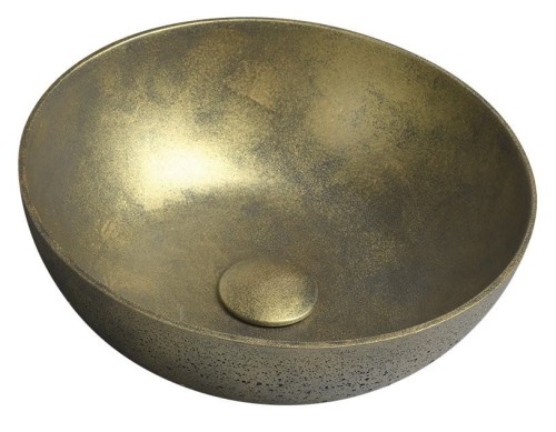 FORMIGO umywalka betonowa, średnica 39 cm, złoty