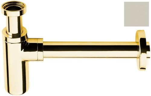 Syfon umywalkowy 1'1/4, odpływ 32 mm, okrągłe, nikiel szczotkowany