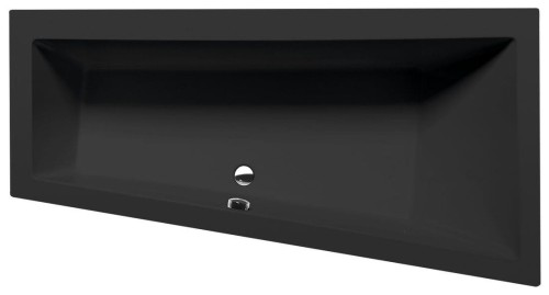 ANDRA R wanna asymetryczna 170x90x45cm, czarny mat