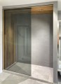 ARCHITEX LINE Zestaw do montażu szkła, podłoga/ściana/sufit, maksymalna szerokość 1600 mm, czarny mat