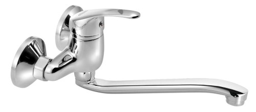 AQUALINE 35 bateria ścienna, rozstaw 100mm, płaska wylewka, 220 mm, chrom