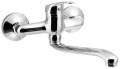 AQUALINE 35 bateria ścienna, rozstaw 150mmm, wylewka, 220mm, chrom