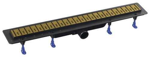 KLAVER GOLD odpływ liniowy z rusztem ze stali nierdzewnej, superflow, DN50, 810x122x65 mm