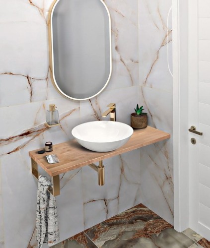 WOODY blat 2500x28x360mm, lite drewno dąb naturalny