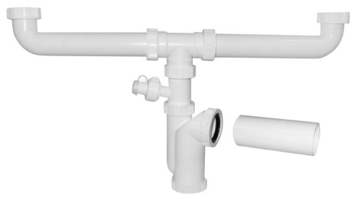 Syfon zlewozmywakowy 6/4", DN40, biały