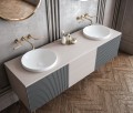 Umywalka ceramiczna wpuszczana w blat, średnica 43x12 cm, biała