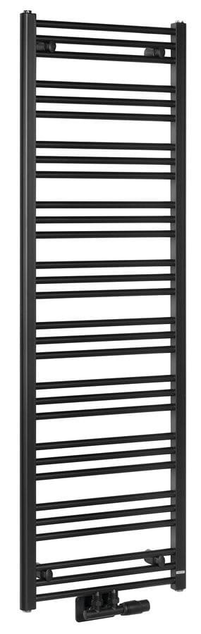 Bruckner ALBRECHT grzejnik łazienkowy drabinkowy  500x1570 mm 657W, czarny mat - 600.115.6
