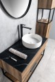 SKARA blat Rockstone 111,2x12x46cm, black attica