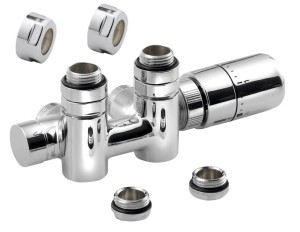 Sapho TWIN COMBI zestaw przyłączeniowy zespolony z termostatem, prawy, chrom -  CP5010S