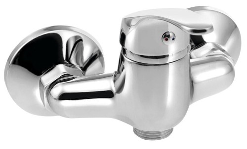 AQUALINE 35 bateria umywalkowa ścienna 3/4", rozstaw 100mmm, bez wylewki, chrom