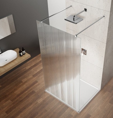 VARIO CHROME jednoczęściowa kabina przysznicowa Walk-In, szkło nordic, 800 mm