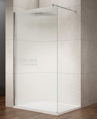 VARIO CHROME jednoczęściowa kabina prysznicowa Walk-In, montaż przy ścianie, szkło nordic, 1400 mm