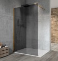 VARIO GOLD MATT jednoczęściowa kabina przysznicowa Walk-In, montaż przy ścianie, szkło dymione, 700 mm