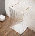 VARIO GOLD MATT jednoczęściowa kabina przysznicowa Walk-In, szkło nordic, 1400 mm