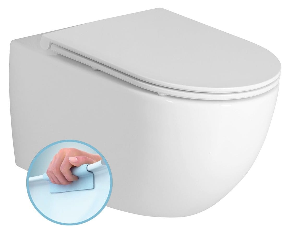 Bruckner FULDA miska WC wisząca, Vortex Rimless, biały -201.408.4