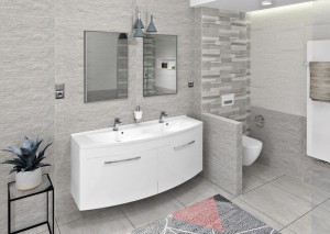 JULIE 150 zestaw łazienkowy, biała