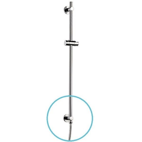 Uchwyt prysznicowy przesuwny, przyłącze wody, 720mm, chrom