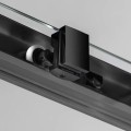 SIGMA SIMPLY BLACK drzwi prysznicowe przesuwne 1100mm, szkło czyste