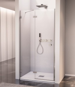 FORTIS EDGE drzwi prysznicowe do wnęki 900mm, szkło czyste, lewe