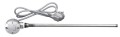Grzałka elektryczna z termostatem, kabel prosty, 300 W, chrom