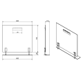 WEGA lustro z półką 800x800mm