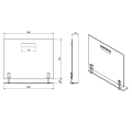 WEGA lustro z półką 900x800mm