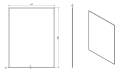 ACCORD lustro fazowane 600x800mm, bez mocowań