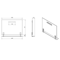 WEGA lustro z półką 1000x800mm, czarny mat