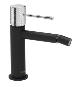 Sapho SOLARIS bidetowa bateria bez odpływu czarny mat/chrom - WD003BC