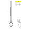 MOA grzałka elektryczna z termostatem, bluetooth, 600 W, czarna