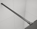 ESCA BLACK MATT jednoczęściowa kabina przysznicowa Walk-In, szkło czyste, 1400 mm